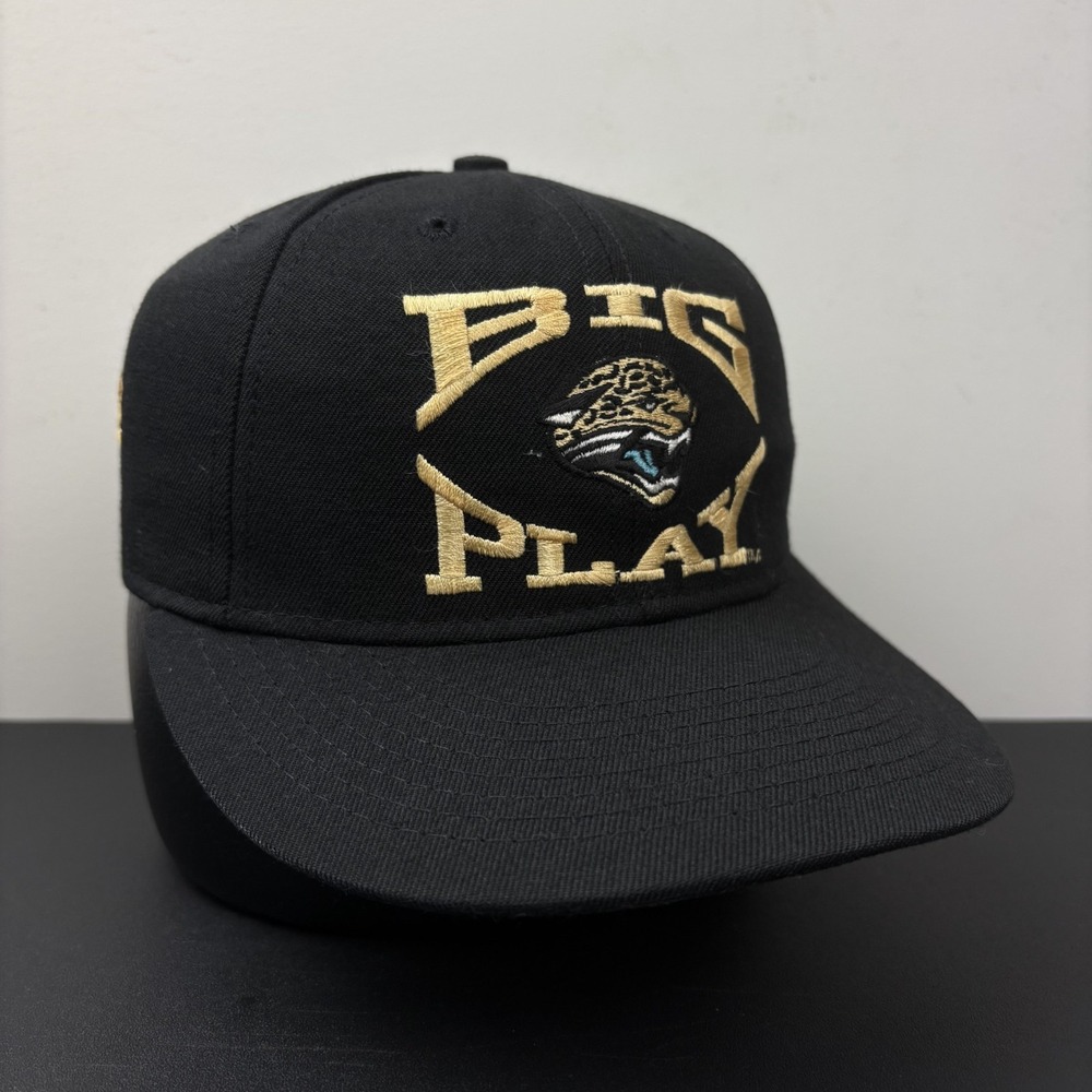 Vintage 90s Jacksonville Jaguars Big Play Snapback Hat Black NFL Adjustable Cap